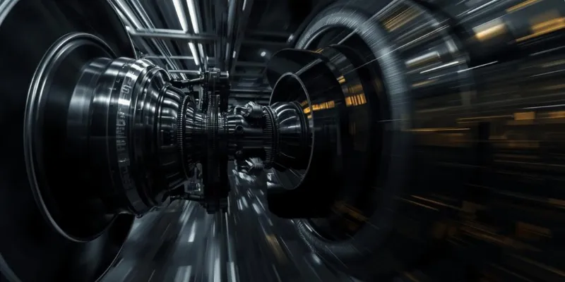 Jet engine accelerator with motion blur — speed and compounding leverage in media growth