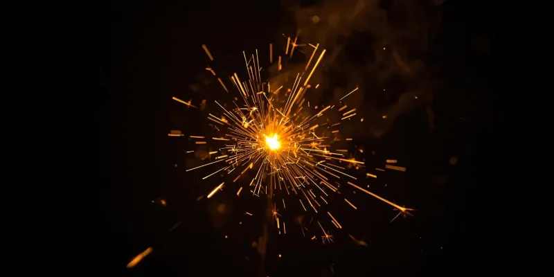 Sparkler burst against a dark background — the moment of audience engagement activation
